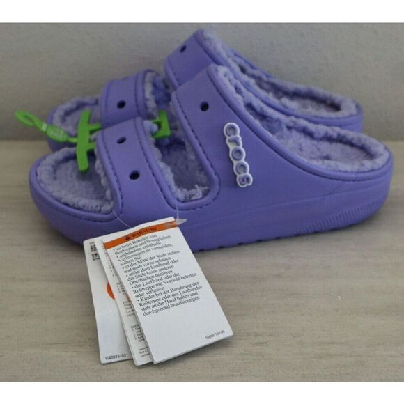 Crocs 207446-5PY Unisex Men's Sz 5 Women's Sz 7 Violet Classic Cozzzy Sandals - Picture 5 of 7